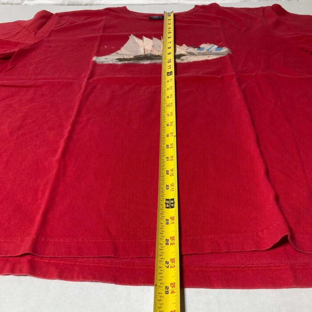Vintage Polo Ralph Lauren Sunset Key Sailing Boat t-shirt Red Men's Size XL Rare